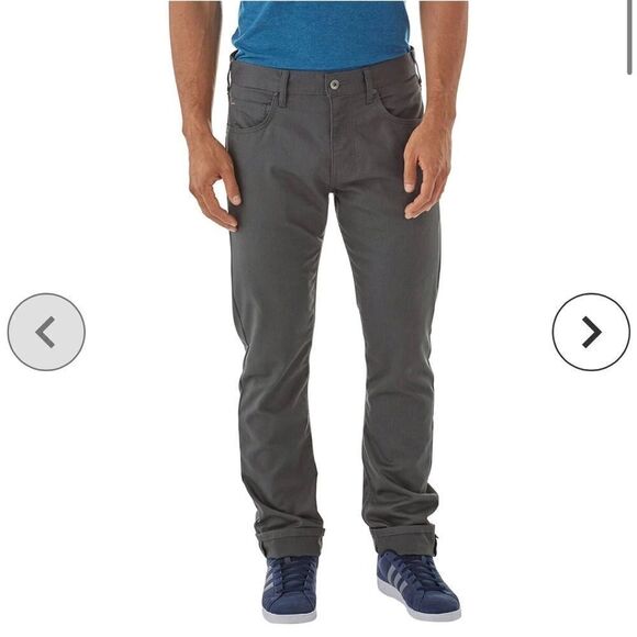 NEW WITH TAGS MEN’S PATAGONIA FORGE GREY PERFORMANCE TWILL JEANS 28 x 34 - Picture 1 of 6